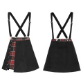 OPQ-476  PUNK RAVE  Amazon Hot Sale Dark Girl Plaid Half Skirt korean short skirt ladies